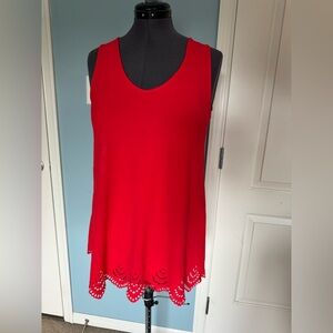 Laser Cut Sleeveless Top